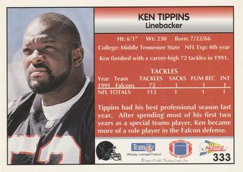 1992 Pacific #333 Ken Tippins Back