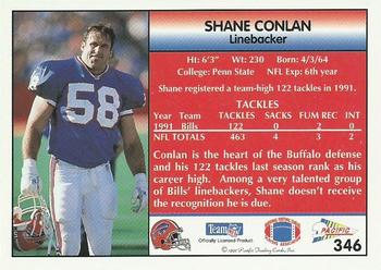 1992 Pacific #346 Shane Conlan Back