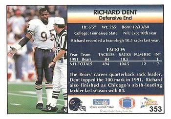 1992 Pacific #353 Richard Dent Back