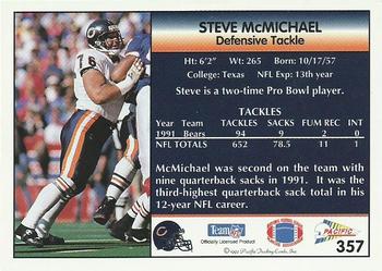 1992 Pacific #357 Steve McMichael Back