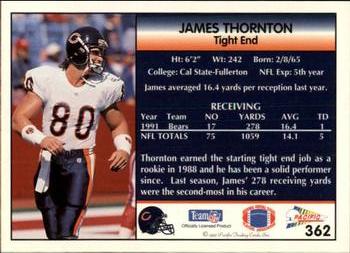 1992 Pacific #362 James Thornton Back