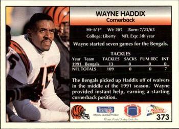 1992 Pacific #373 Wayne Haddix Back