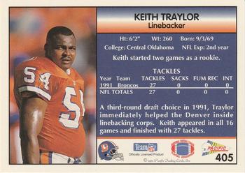 1992 Pacific #405 Keith Traylor Back