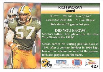 1992 Pacific #427 Rich Moran Back