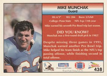 1992 Pacific #438 Mike Munchak Back