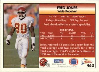 1992 Pacific #463 Fred Jones Back