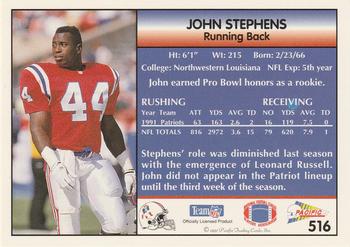 1992 Pacific #516 John Stephens Back