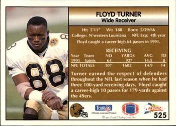 1992 Pacific #525 Floyd Turner Back