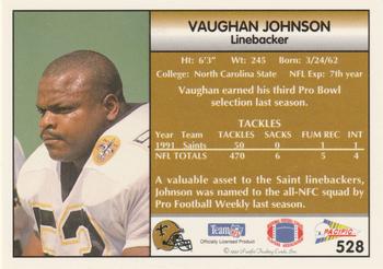 1992 Pacific #528 Vaughan Johnson Back