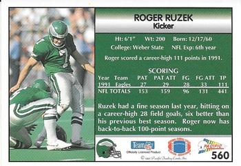 1992 Pacific #560 Roger Ruzek Back