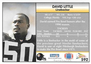 1992 Pacific #592 David Little Back