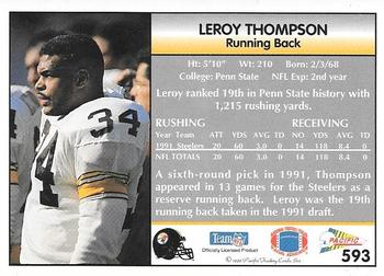 1992 Pacific #593 Leroy Thompson Back