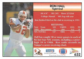 1992 Pacific #632 Ron Hall Back