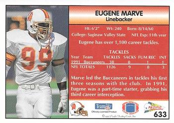 1992 Pacific #633 Eugene Marve Back