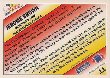1992 Pacific - Pacific Picks the Pros Gold #11 Jerome Brown Back