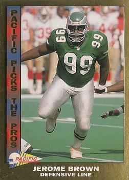 1992 Pacific - Pacific Picks the Pros Gold #11 Jerome Brown Front