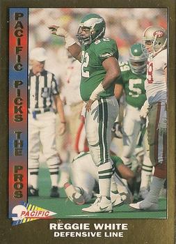 1992 Pacific - Pacific Picks the Pros Gold #12 Reggie White Front