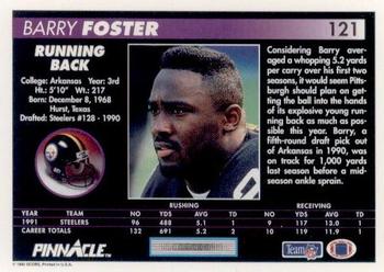 1992 Pinnacle #121 Barry Foster Back