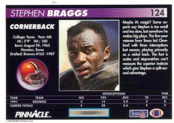 1992 Pinnacle #124 Stephen Braggs Back
