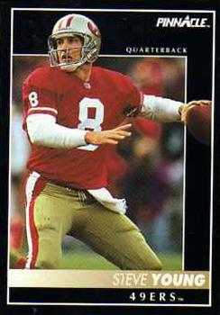 1992 Pinnacle #18 Steve Young Front
