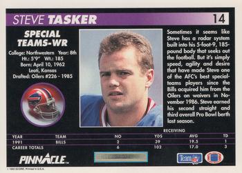 1992 Pinnacle #14 Steve Tasker Back