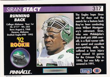 1992 Pinnacle #317 Siran Stacy Back