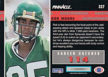 1992 Pinnacle #337 Rob Moore Back