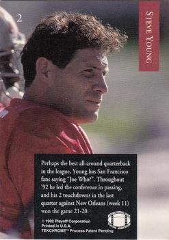 1992 Playoff #2 Steve Young Back