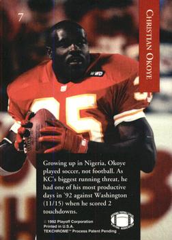 1992 Playoff #7 Christian Okoye Back