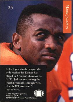 1992 Playoff #25 Mark Jackson Back