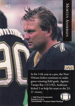 1992 Playoff #92 Morten Andersen Back