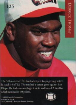1992 Playoff #125 Derrick Thomas Back