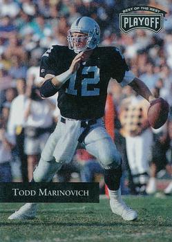 1992 Playoff #143 Todd Marinovich Front