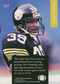 1992 Playoff #147 Darren Perry Back