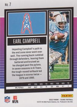 2022 Score - Purple #7 Earl Campbell Back