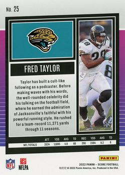 2022 Score - Red #25 Fred Taylor Back
