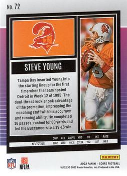 2022 Score - Red #72 Steve Young Back