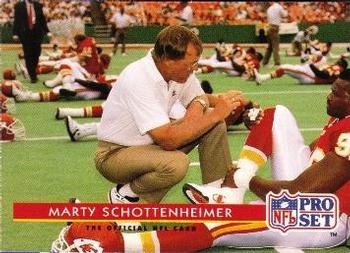 1992 Pro Set #207 Marty Schottenheimer Front