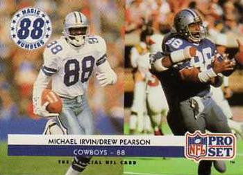 1992 Pro Set #348 Michael Irvin / Drew Pearson Front