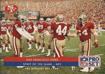 1992 Pro Set #372 San Francisco 49ers Front