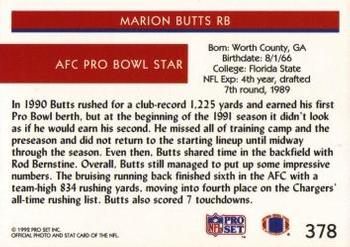 1992 Pro Set #378 Marion Butts Back