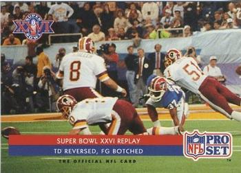 1992 Pro Set #64 Super Bowl XXVI Replay Front