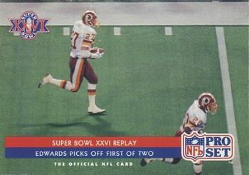 1992 Pro Set #65 Super Bowl XXVI Replay Front