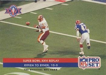 1992 Pro Set #66 Super Bowl XXVI Replay Front