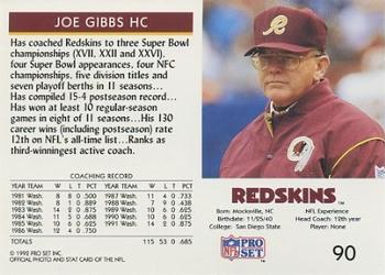 1992 Pro Set #90 Joe Gibbs Back
