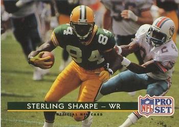 1992 Pro Set #176 Sterling Sharpe Front