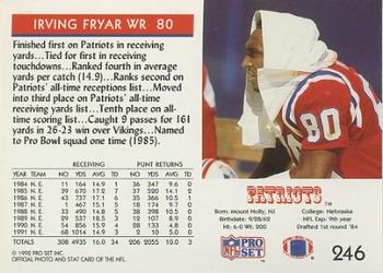 1992 Pro Set #246 Irving Fryar Back