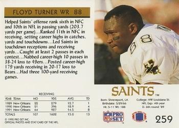 1992 Pro Set #259 Floyd Turner Back