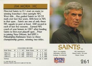 1992 Pro Set #261 Jim Mora Back