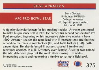 1992 Pro Set #375 Steve Atwater Back